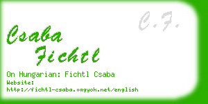 csaba fichtl business card
